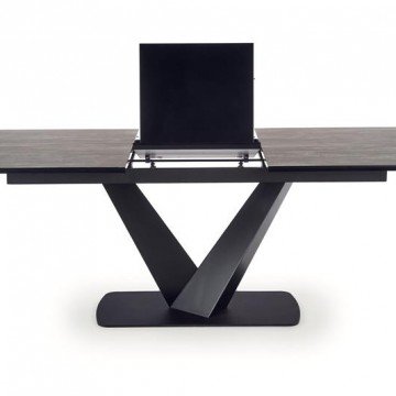 Фото12.Розкладний стіл VINSTON 180 (230) x95 Halmar темно-сірий / чорний